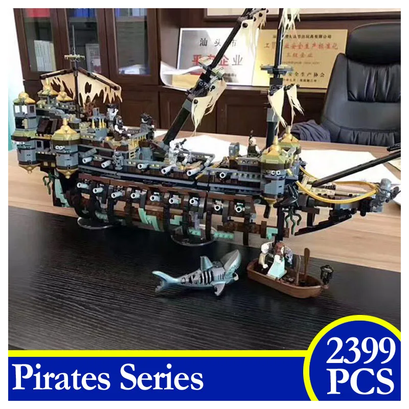 

2017 NEW 51120 2399PCS Pirate Ship The Slient Mary Set Action Figures Building Block Bricks Children Gifts Compatible With LEPIN