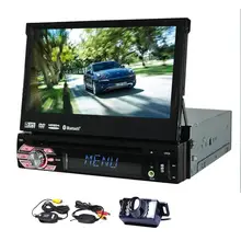 Камера прилагаются! 7 ”1 DIN GPS навигации автомобиля dvd-плеер цифровой сенсорный экран в тире стерео Встроенный Bluetooth автомобилей Радио FM