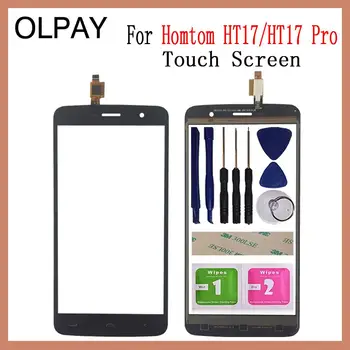 

OLPAY 5.5'' For Homtom HT17 HT17 Pro Touch Screen Glass Digitizer Panel Touch Screen Front Glass Lens Sensor Free Adhesive+Wipes