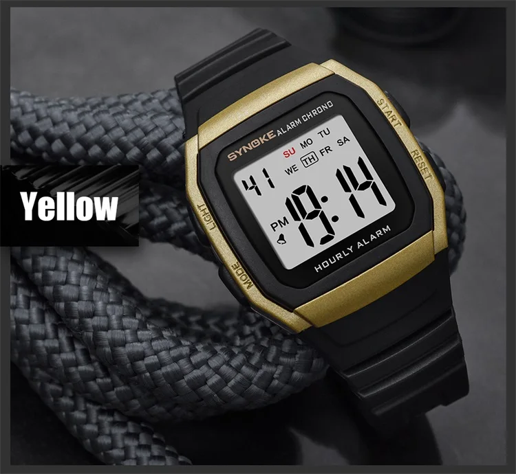 SYNOKE мужские часы электронные спортивные военные часы студенческие мужские часы для мальчиков светодиодный цифровой наручные часы электронные наручные часы для мужчин