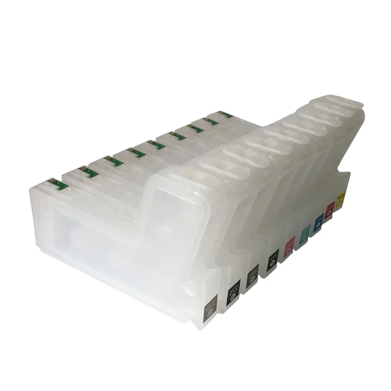 

9 pcs/set 280ML T5801-T5809 refillable cartridges empty for epson 3800 3805 3880 large format printer with sensors
