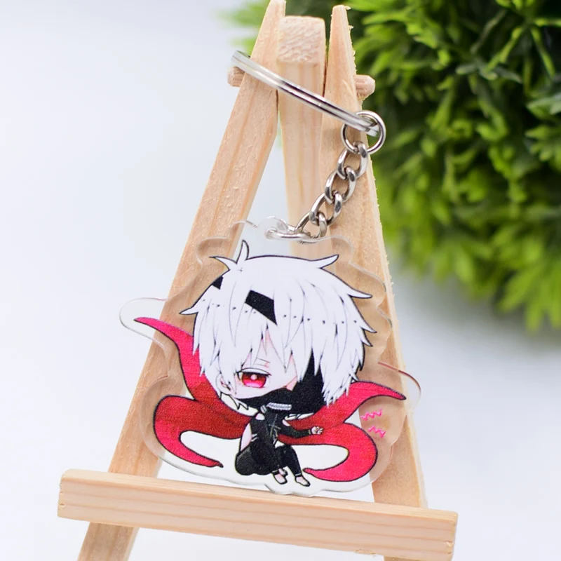 1 шт. брелок Tokyo Ghoul милый двусторонний Kaneki Ken подвеска акриловые аксессуары для