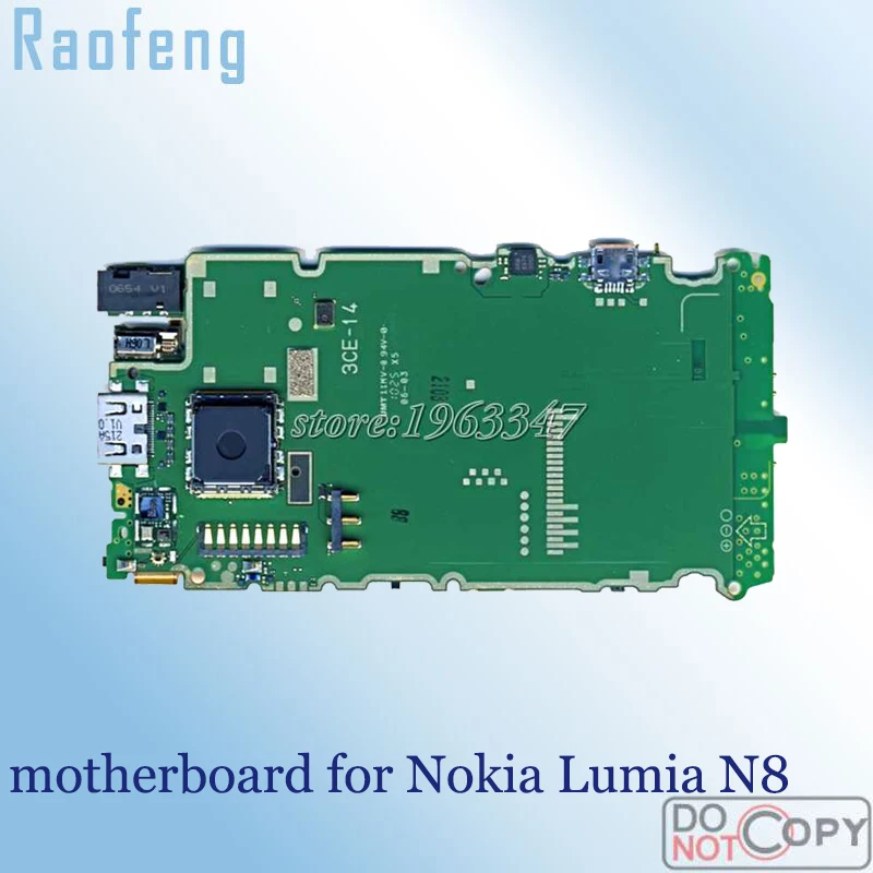 

High quality working well For Nokia Lumia N8 Motherboard test one by one Unlocked mainboard with chips logic board