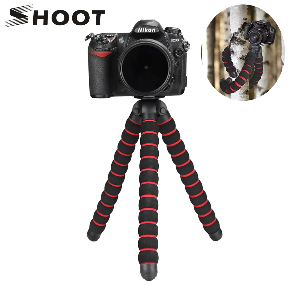 SHOOT Max Size Octopus Tripod for Camera DSLR Nikon d3300 d3200 d5300