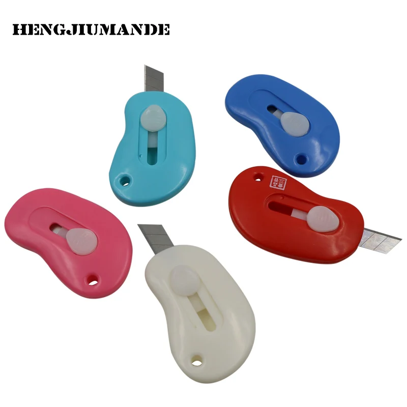 

1 Pcs Cute Solid Color Mini Portable Sewing Knife Utility Artist Knife Paper Cutter Cutting Paper Razor Blade Office Stationery