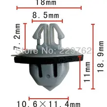 100 шт полиформальдегид серый фиксатор для Toyota 75392-60031 автоматическое пластиковое крепление автомобильные клипсы автомобильные Крепежные изделия