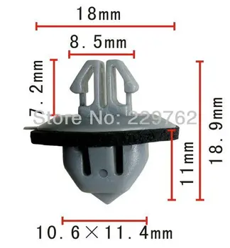 

100PCS Free Shipping Polyformaldehyde Grey Retainer For Toyota 75392-60031 Auto Plastic Fastener Car Clips Automotive Fasteners