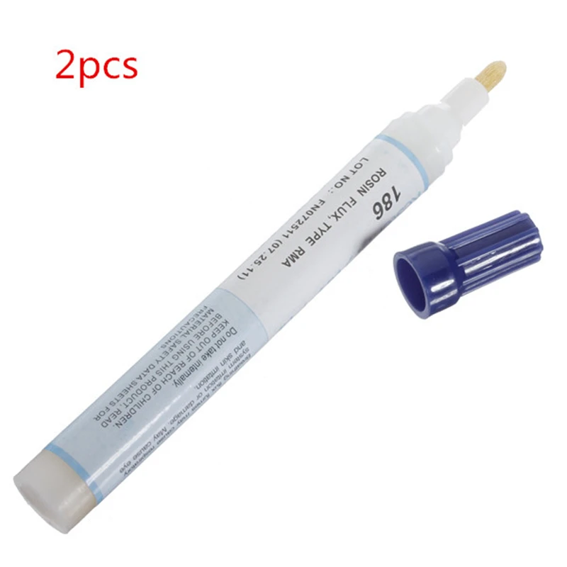 

2Pcs Pen With Rosin flux FPC PCB Plate Welding Repair Tools Non-clean For Solar Cell Panel DIY Solder Power