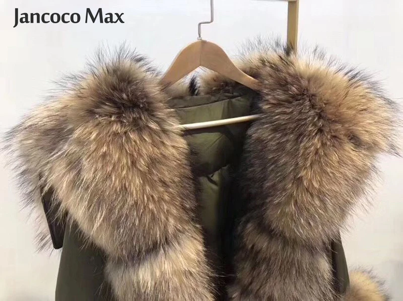 New Winter Women Supper Big Fur Parka Real Fox Fur / Raccoon Fur Hooded Fur Parkers Top Quality Outerwear S7555