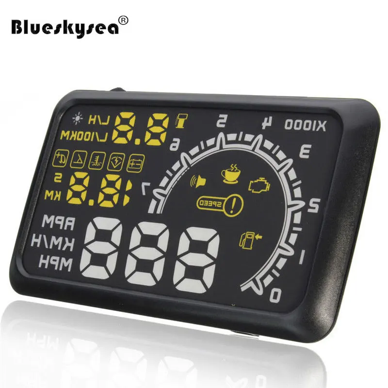

Car HUD Display Car HUD Parameter Display OBD Car Driving Computer Water Temperature Oil Consumption PRM Projector