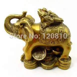 

Copper elephant ornaments back toad crafts knickknacks Lucky town house prosperous career
