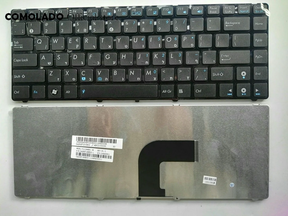 HB клавиатура языка иврит для ASUS A43S K43S K43SA A43SA K43SJ черная клавиатура HB раскладка клавиатуры