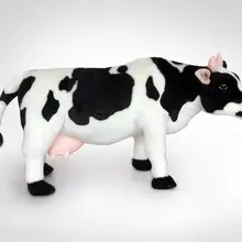 Милая имитирующая плюшевая игрушечная корова большая плюшевая игрушка кукла подарок на день рождения около 70 см