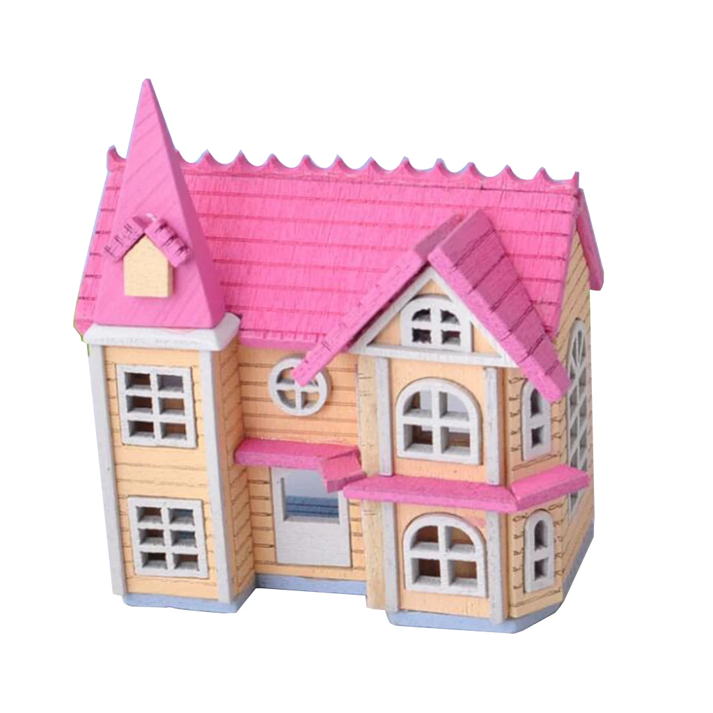 DIY Mansion Double Attic Doll House with Furniture and Accessories 1/12 Fairy Tale Cottage