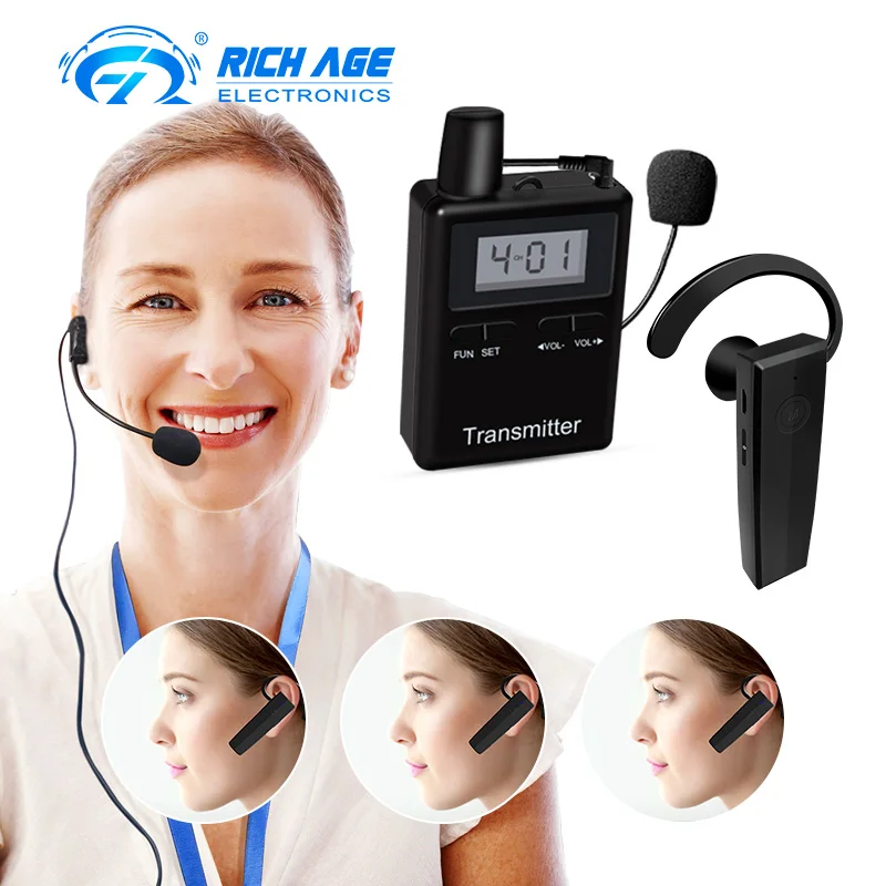 

Portable UHF Wireless Bluetooth Tour Guide System 1 transmitter+1 receiver For Tourist