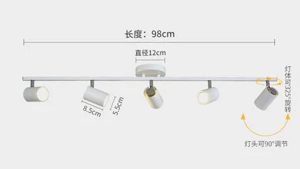 Скандинавский гостиной ТВ задний план настенный потолочный светодиодный светильник трековые огни магазин одежды гардероб потолочный прожектор - Цвет корпуса: 4heads white