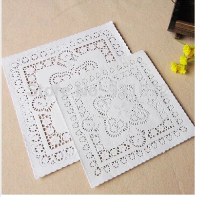 

480Pcs Square White 10" Paper Doilies Vintage Round Lace Doyleys Lot Wedding Christmas Decoration