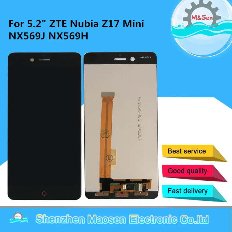 M& Sen для 5," zte Nubia Z17Mini Z17 Mini NX569J NX569H ЖК-дисплей+ сенсорная панель дигитайзер для Z17 мини-дисплей