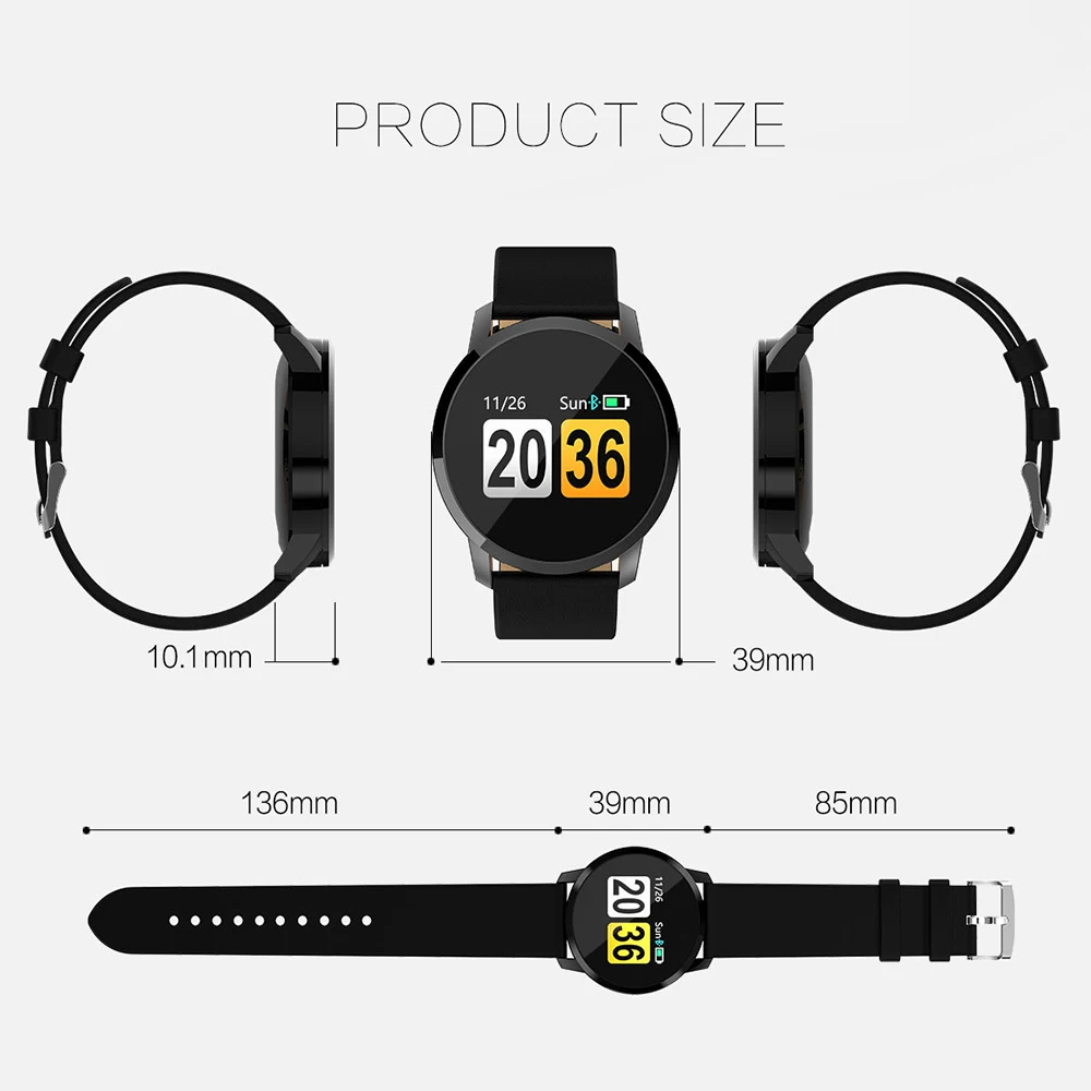 LEMDIOE New Smart Watch Men OLED Screen Bluetooth Women Fashion Waterproof Electronics Sport Tracker Heart Rate Wearable Devices