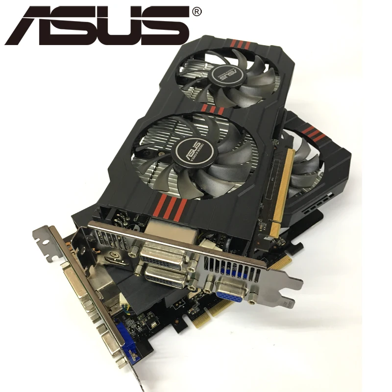 Оригинальная графическая карта ASUS 2 шт. GTX 750 Ti Гб бит GDDR5 видеокарты для nVIDIA Geforce 750Ti