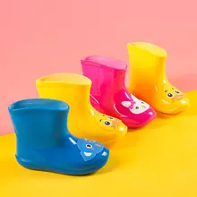 Непромокаемые сапоги для мальчиков и девочек; непромокаемые сапоги для маленьких детей; нескользящая резиновая водонепроницаемая обувь; Всесезонные детские резиновые сапоги