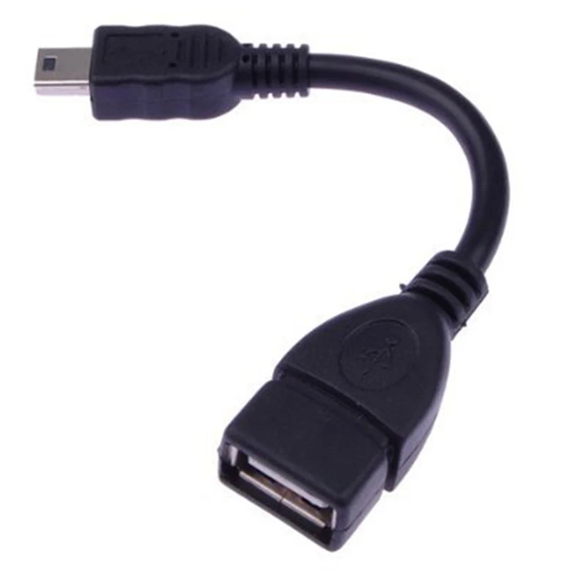 USB 2 0 Женский мини usb Мужской кабель адаптер (черный 15 см)|Кабели HDMI| |