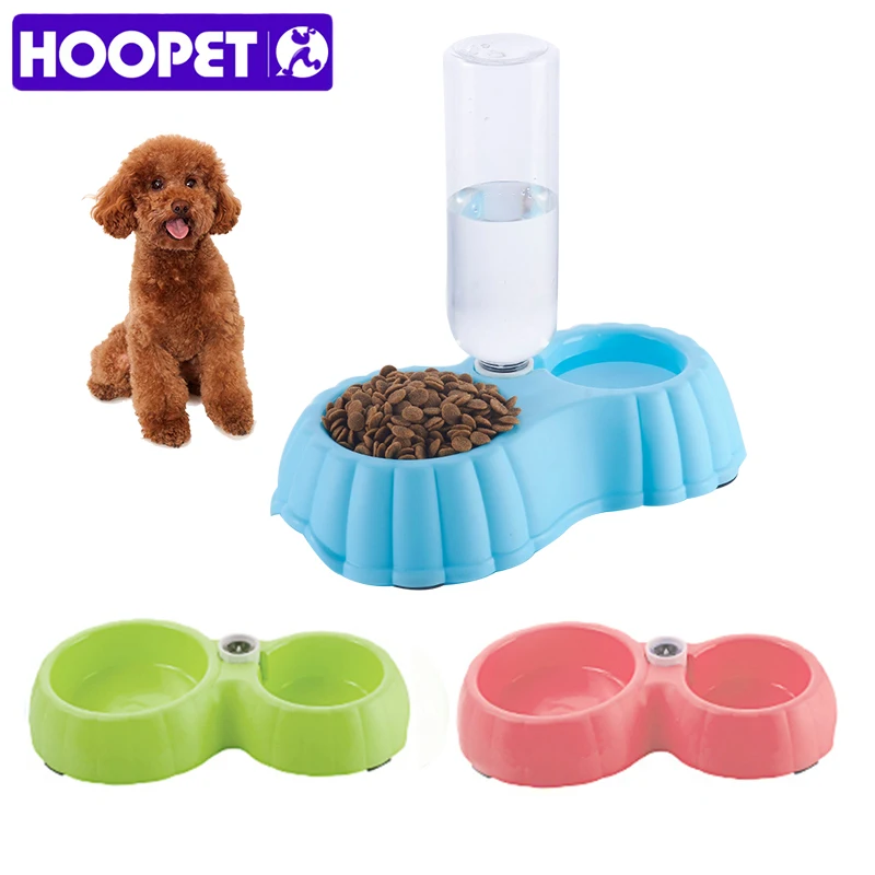 

HOOPET Pet Dog Food Bowl Cat Drinking Water Dish Portable Feeder Product for Small Dogs 3 Colors