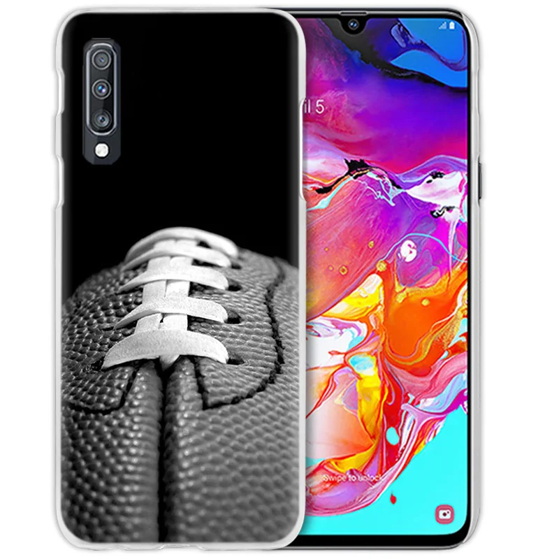 Мяч для регби спортивный корпус для samsung Galaxy A50 A70 A20e A60 A40 A30 A20 A10 A8 A6 плюс A9 A7 Жесткий ПК телефон чехол для мобильного телефона