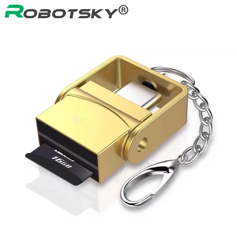 Robotsky USB 3,1 type-C кард-ридер type C USB-C штекер для TF OTG адаптер для OTG телефона планшета Macbook
