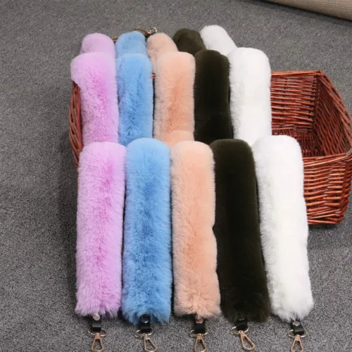 

Winter Auturm Handbag Straps ShouldeR Bgas Belt Limitation Fur Bag Chain Accessories 40cm/120cm Straps Women's Single Warm Strap