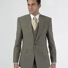 Одна пуговица с отворотом, модный тонкий на заказ TERNO masculino, 3 предмета(куртка+ брюки+ жилет), высококачественные мужские костюмы, вечерние смокинги