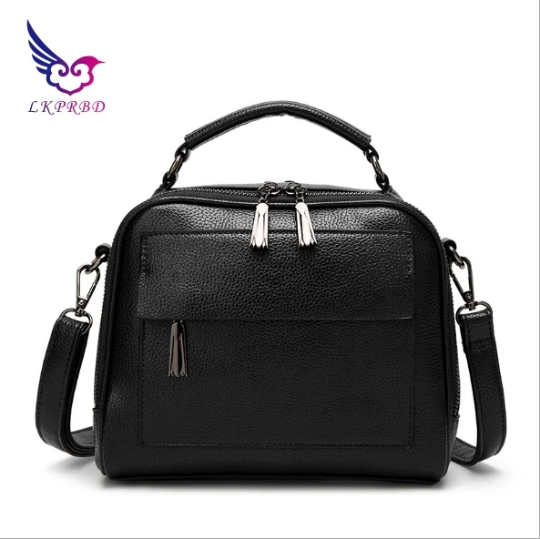 

lkprbd 2018 The new Korean version has 100% layers of leather, double skin zipper, fashion shoulder bag, and handbag