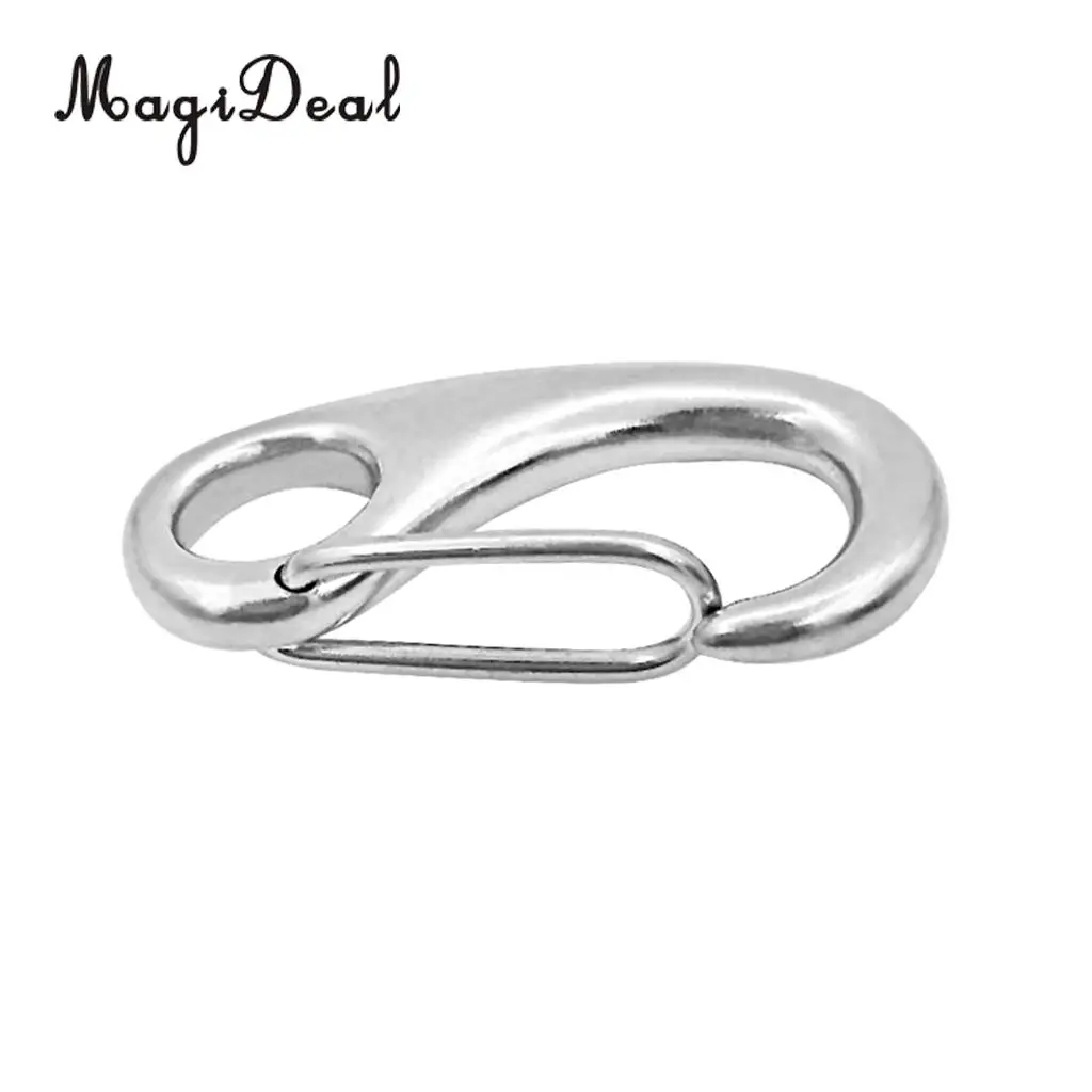 MagiDea Durable Marine 316 Stainless Steel Spring Snap Hooks Boat Anchor Rigging Clip for Caming Hiking Kayaking Boating Fishing