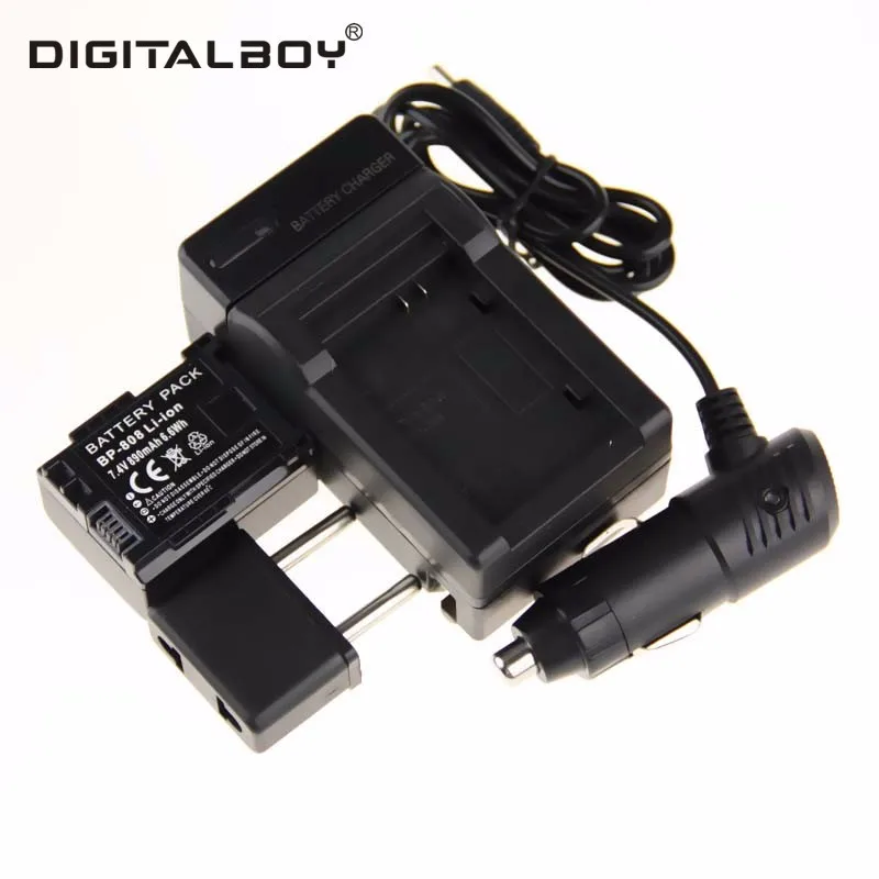 DigitalBoy 1Pcs Camera Battery BP 808 BP 808 BP808+Charger+Car Charger