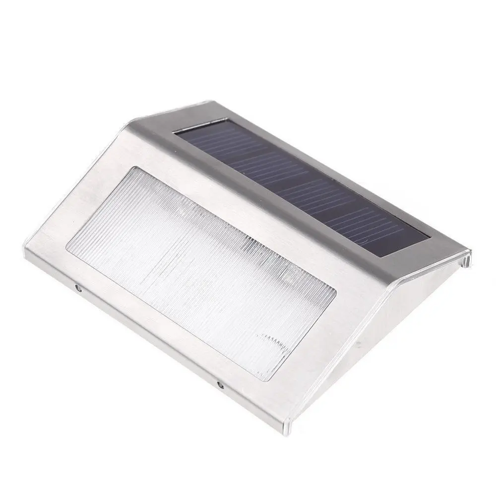 2 светодиодный светильник на солнечной энергии для лестничный ступеней, безопасный и водонепроницаемый - Испускаемый цвет: cold white