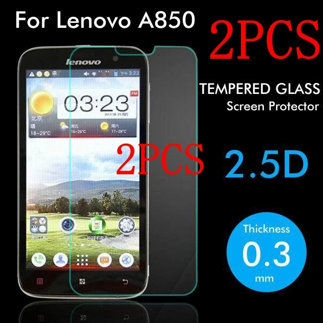 Оригинальное закаленное стекло для Lenovo A850 2 шт. защитная пленка экрана