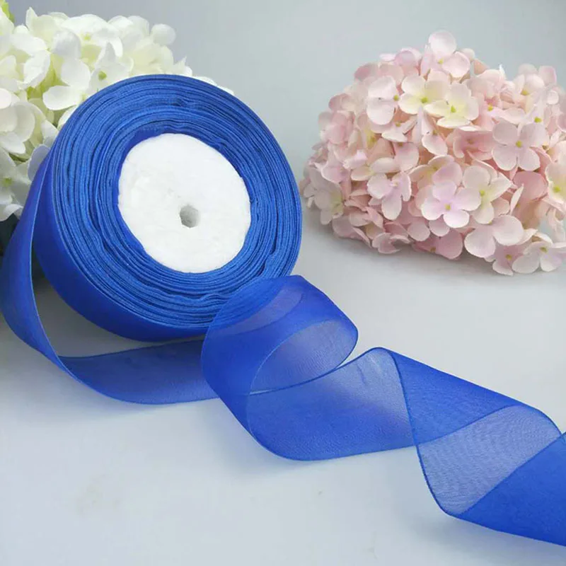 4cm 45meter Crystal Organza Ribbon Roll Invitation Card Gift Box Packaging Ribbon Sewing Craft For Home Wedding Party Decoration - Цвет: T09