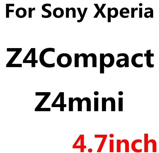 Премиум HD 9H 2.5D Закаленное стекло-экран протектор для sony Xperia Z Z1 Z2 Z3 Z3 Z4 Z5 Compact mini sklo Пленка чехол z 1 2 3 - Цвет: For sony Z4Compact