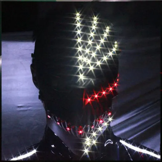 Прохладный лазер смерти неоновые маски светильник светодиодный ночной клуб бар Хэллоуин вечерние Маскарад Реквизит светится в темноте креативный подарок