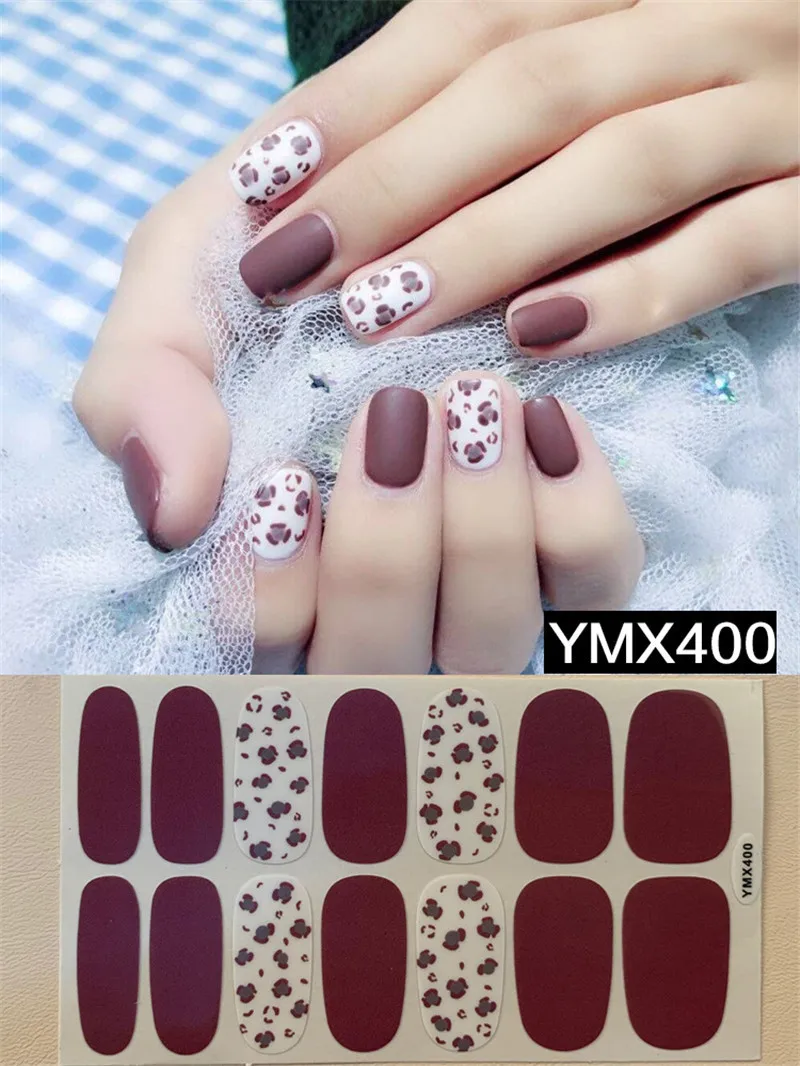 1 Sheet Fashion Nail Leopard Designs Stencil for Nail Decorations Manicure Adhesive Tips Stickers 3D Sexy Polish Wraps Accessory