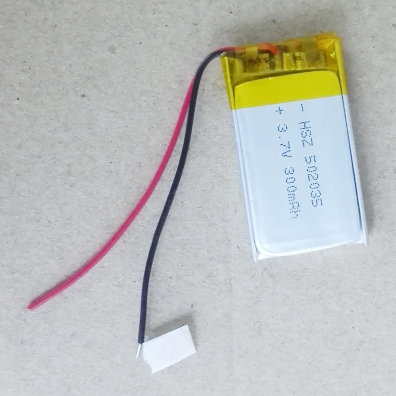 3.7v 330 mAh batería de polímero Li Li ion Celda 502035 para Coche Auricular GPS DVR DVC