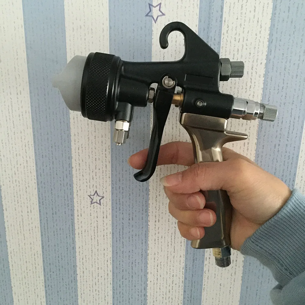 SAT1205 automatic paint spray gun double nozzle sprayer high pressure