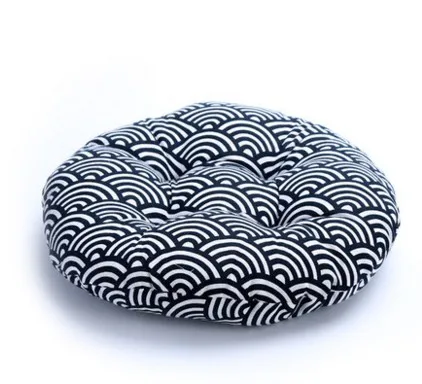 Японский стиль, большой размер, утолщенный 49 см круглый коврик для сидения татами, подушка для медитации, подушка для украшения дома, подушка для сидения - Цвет: D