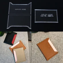 Пакет для карт Портмоне акриловый шаблон Кожа ремесло шаблон изделия из кожи ручной работы DIY для кожаных инструментов доступа
