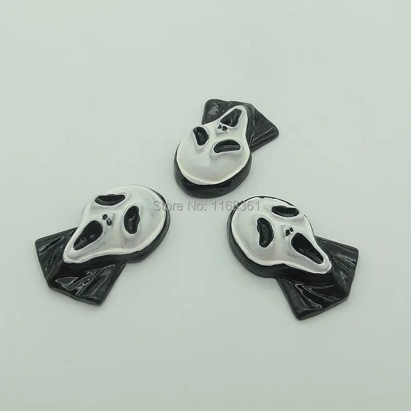 1pcs/lot resin flat back Halloween Skull magicians 30mm Cabochons Scrapbooking Hair Bow Center DIY Christmas decration C103-10