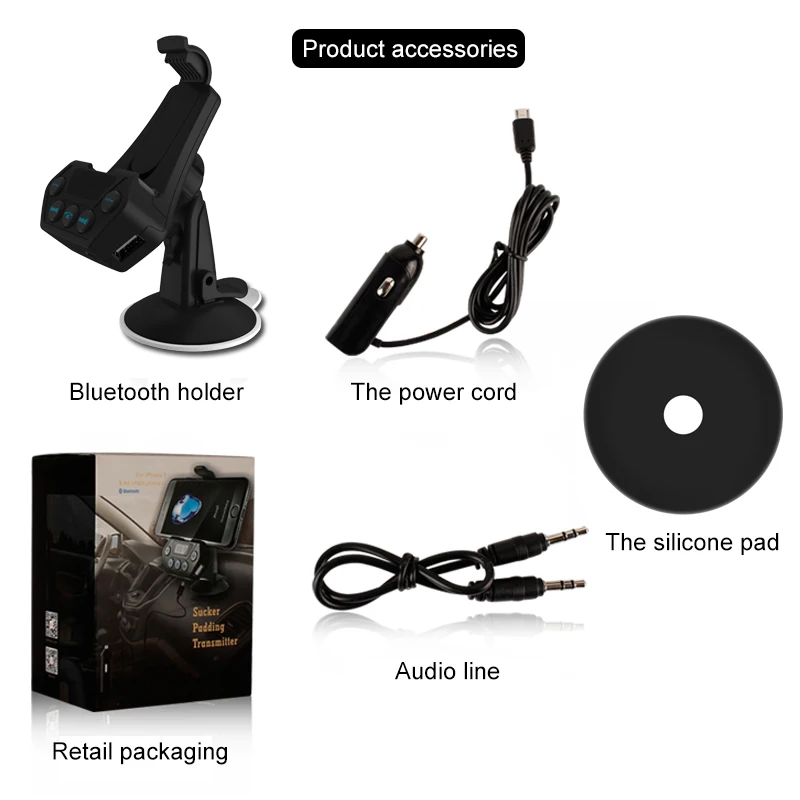 Weishan bluetooth fm-передатчик автомобильный комплект свободные руки авто MP3 плеер Поддержка AUX Выход держатель мобильного телефона с USB зарядным устройством