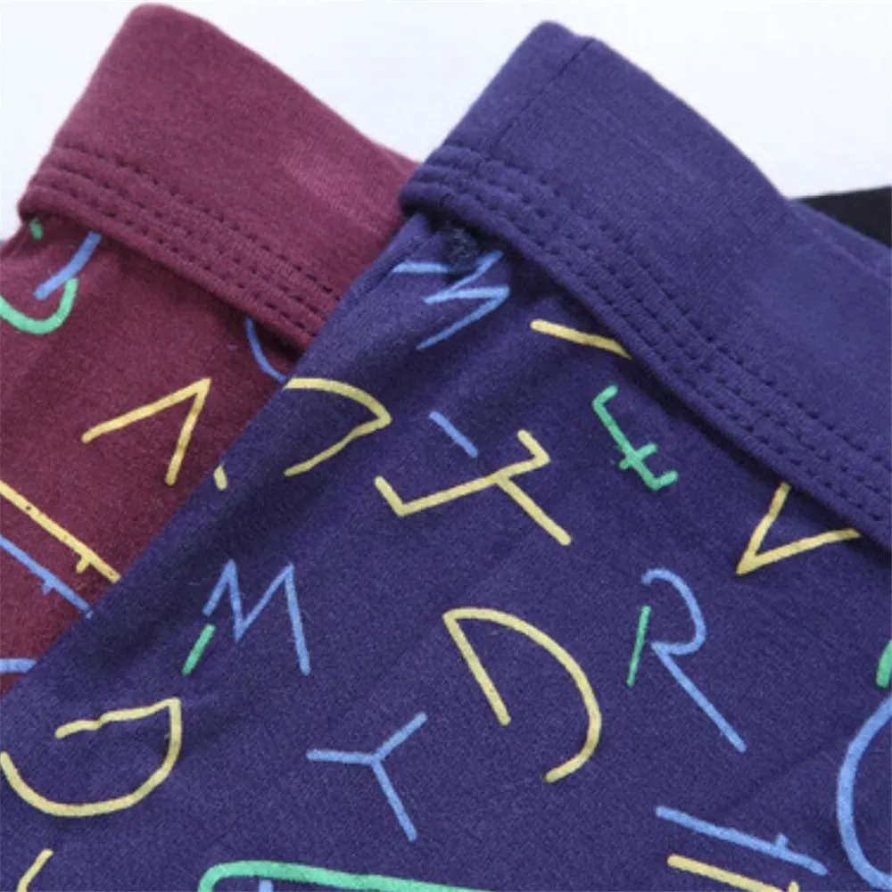 L XXXL напечатано бамбуковое Мужское нижнее белье трусы боксеры Homme мужские мягкие