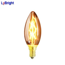 EDISON ЛАМПЫ C35 40 Вт AC 220 В E14 накаливания Винтаж лампочки Глобусы Ретро Эдисон свет украшения Стиль