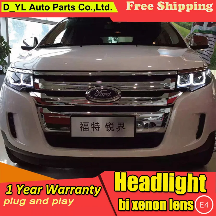 Автомобильный Стайлинг для Ford Edge фары 2012 2014 край светодиодные головной свет СИД