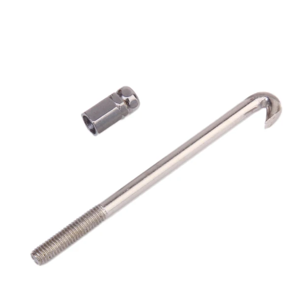 

24 pcs Chrome Plated Steel Round Hook With Nut For Banjo High Quality 2.5' Stringed Instruments Parts